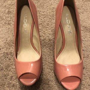Only worn a few times, Blush pink high heels- Aldo